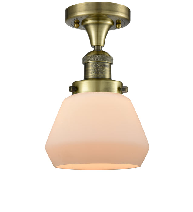 Innovations 517-1CH-AB-G171 One Light Semi-Flush Mount, Antique Brass