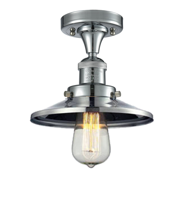Innovations 517-1CH-PC-M7 One Light Semi-Flush Mount, Polished Chrome