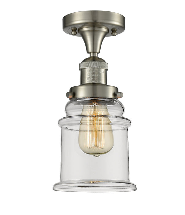 Innovations 517-1CH-SN-G182 One Light Semi-Flush Mount, Brushed Satin Nickel