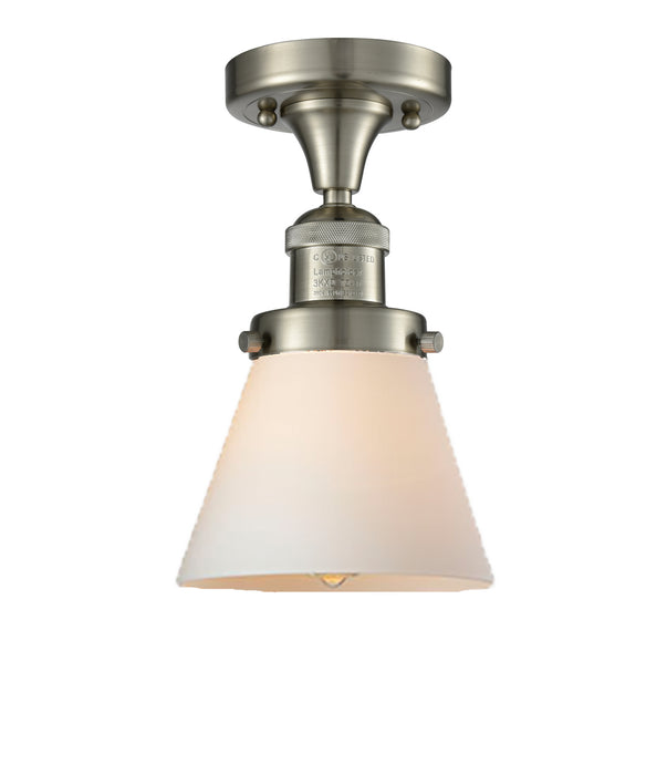 Innovations 517-1CH-SN-G61 One Light Semi-Flush Mount, Brushed Satin Nickel