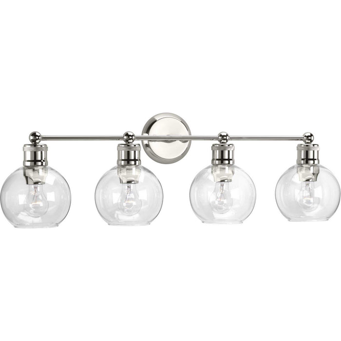 Progress Lighting P300052-104 Four Light Bath, Polished Nickel