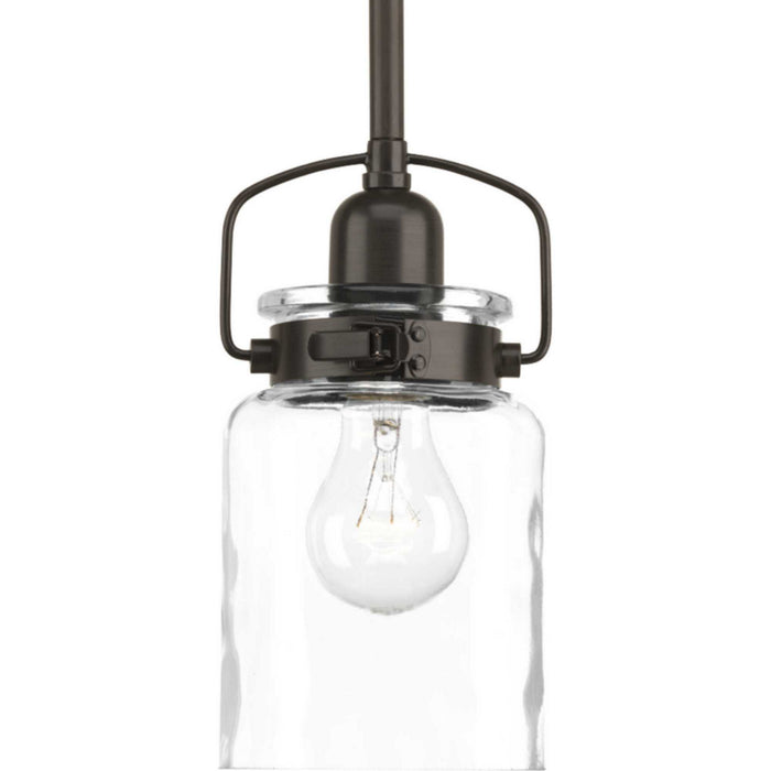 Progress Lighting P500055-020 One Light Mini Pendant, Antique Bronze