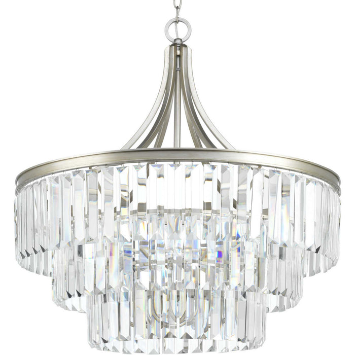 Progress Lighting P5346-134 Six Light Pendant, Silver Ridge