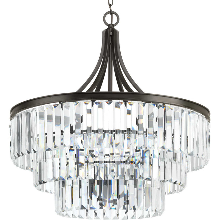 Progress Lighting P5346-20 Six Light Pendant, Antique Bronze