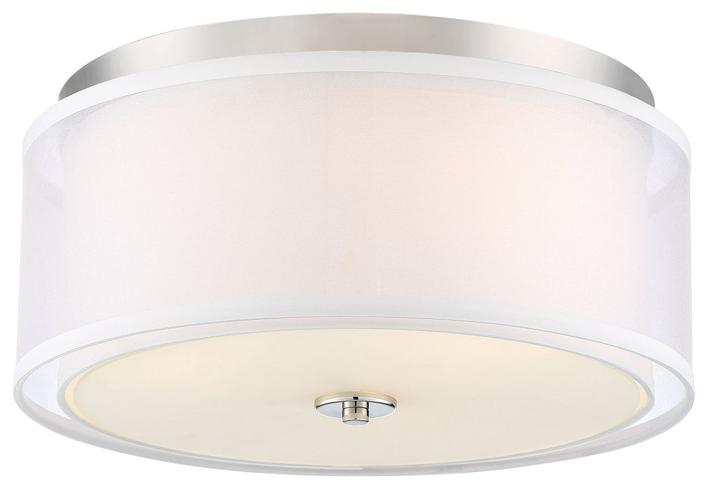 Minka-Lavery 3078-613 Three Light Flush Mount, Polished Nickel