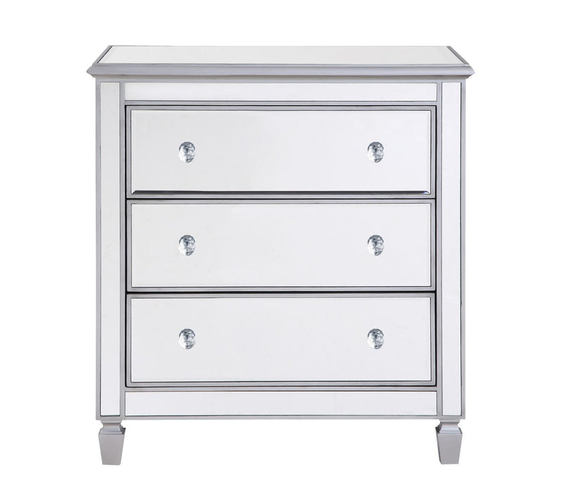 Elegant Lighting MF6-1019S Cabinet, Hand Rubbed Antique Silver
