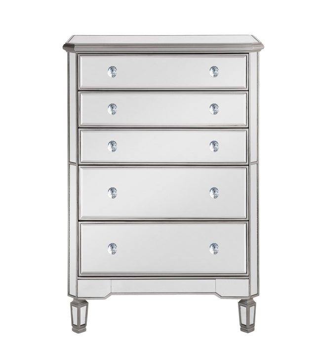 Elegant Lighting MF6-1026S Cabinet, Hand Rubbed Antique Silver