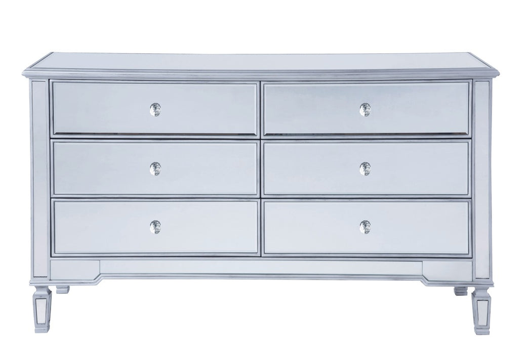 Elegant Lighting MF6-1036S Cabinet, Hand Rubbed Antique Silver