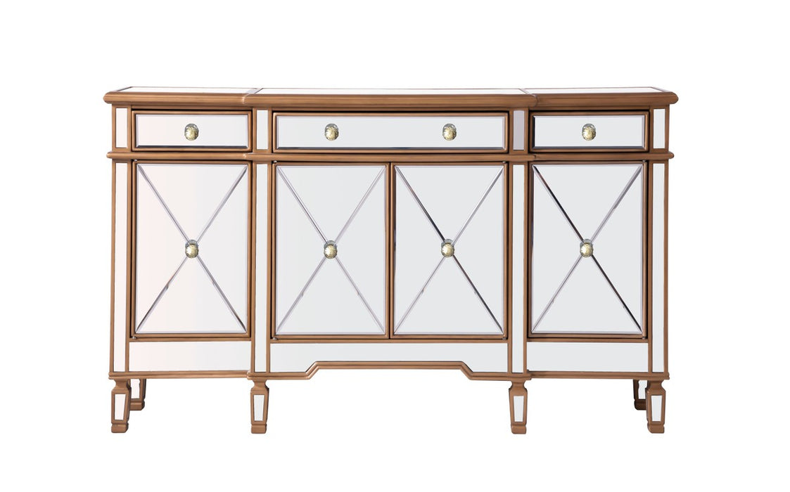 Elegant Lighting MF6-1101GC Cabinet, Hand Rubbed Antique Gold