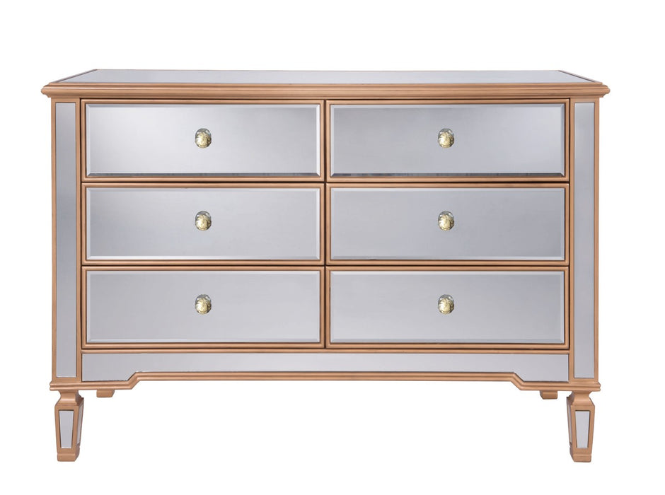 Elegant Lighting MF6-1117G Dresser, Hand Rubbed Antique Gold