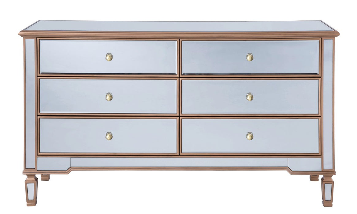 Elegant Lighting MF6-1136G Cabinet, Hand Rubbed Antique Gold