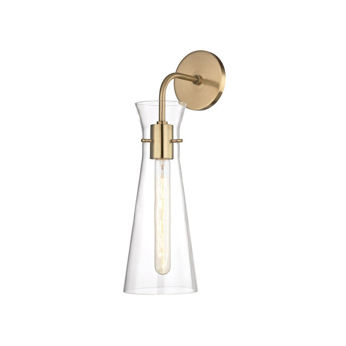 Mitzi H112101-AGB One Light Wall Sconce, Aged Brass