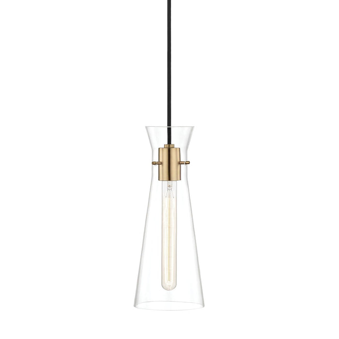 Mitzi H112701-AGB One Light Pendant, Aged Brass