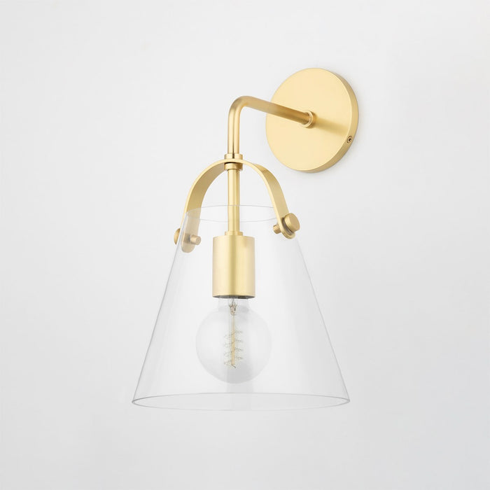 Mitzi H162101-AGB One Light Wall Sconce, Aged Brass