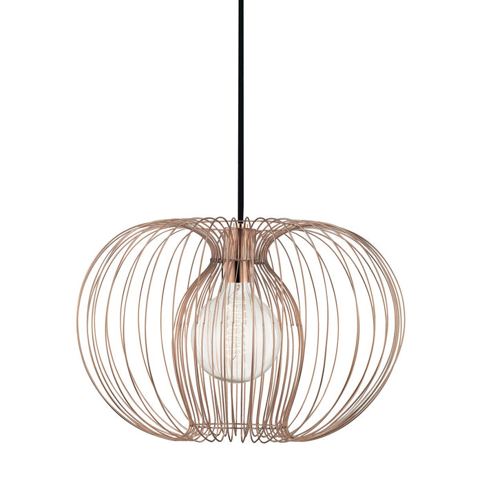 Mitzi H181701L-POC One Light Pendant, Polished Copper