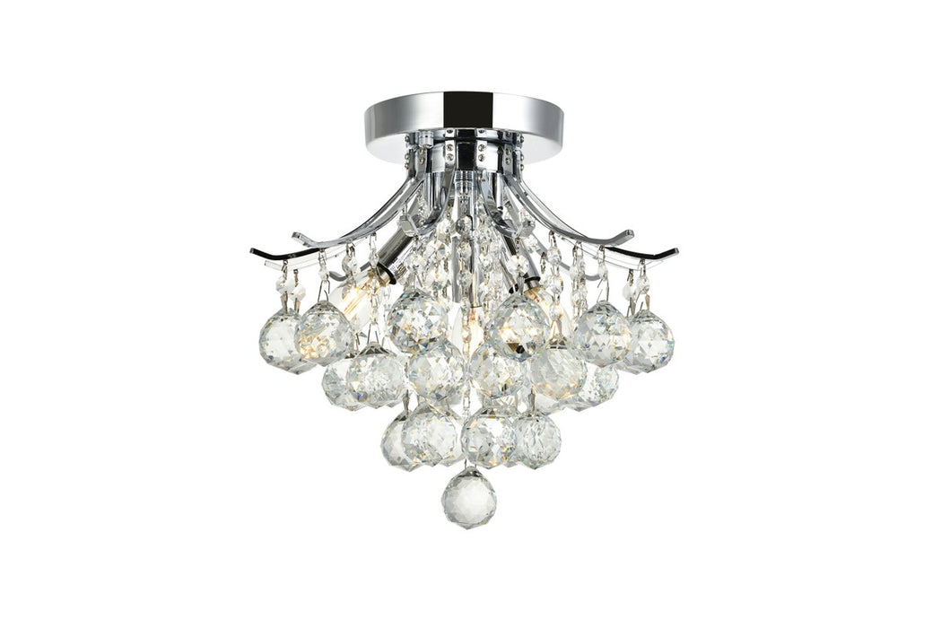 Elegant Lighting V8000F12C/RC Three Light Flush Mount, Chrome