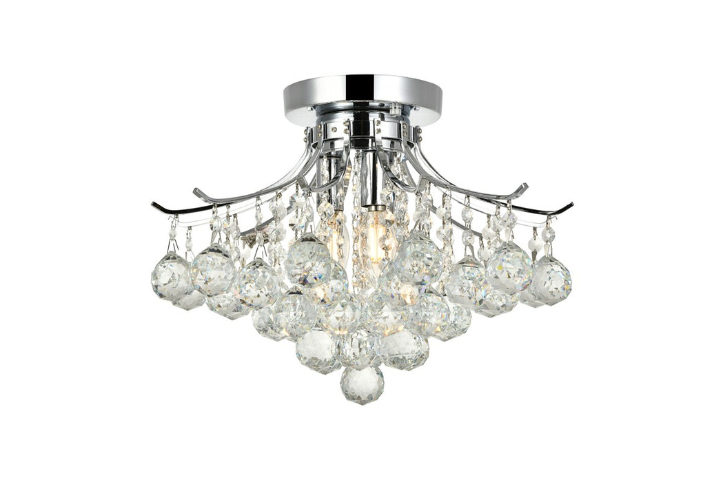 Elegant Lighting V8000F16C/RC Three Light Flush Mount, Chrome