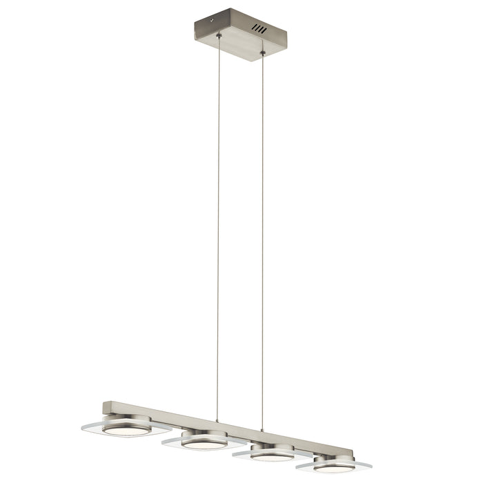 Kichler 83945 LED Linear Chandelier, Brushed Nickel