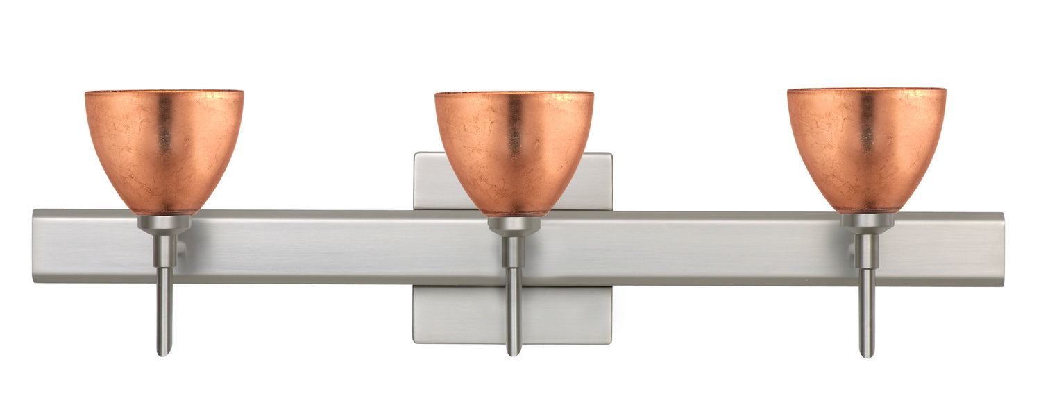 Besa 3SW-1758CF-SN-SQ Wall Sconce, Satin Nickel