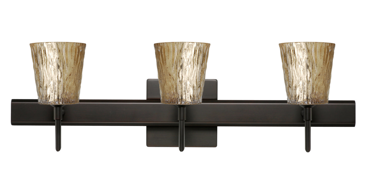 Besa 3SW-5125GF-BR-SQ Wall Sconce, Bronze