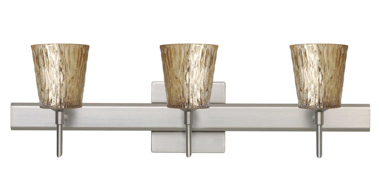 Besa 3SW-5125GF-SN-SQ Wall Sconce, Satin Nickel