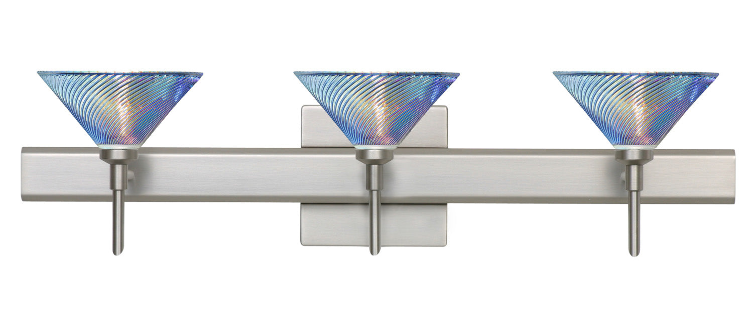 Besa 3SW-550493-SN-SQ Wall Sconce, Satin Nickel