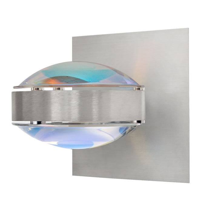 Besa OPTOS1W-CDWD-BA One Light Wall Sconce, Brushed Aluminum