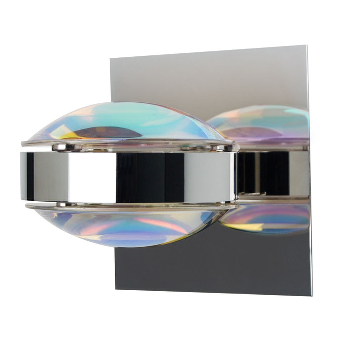 Besa OPTOS1W-CDWD-CR One Light Wall Sconce, Chrome