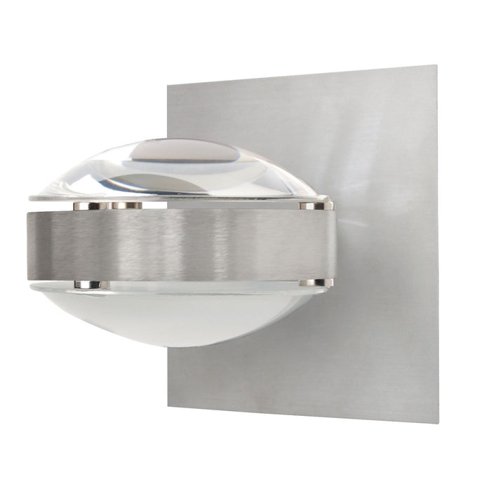 Besa OPTOS1W-CLFR-BA Wall Sconce, Brushed Aluminum