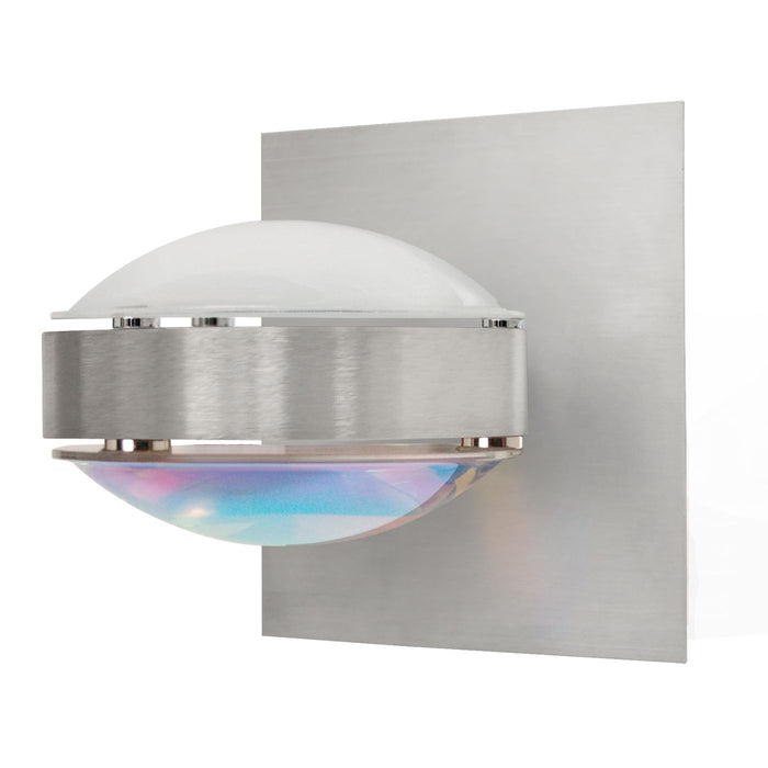 Besa OPTOS1W-FRCD-BA One Light Wall Sconce, Brushed Aluminum