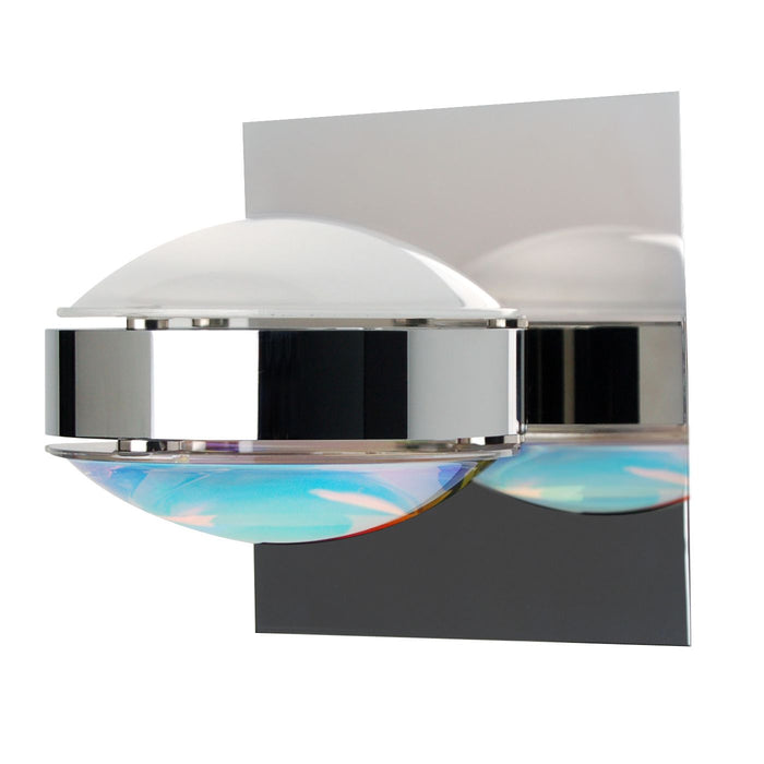 Besa OPTOS1W-FRCD-CR One Light Wall Sconce, Chrome