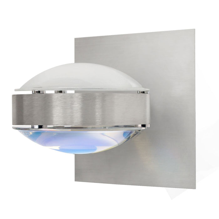 Besa OPTOS1W-FRWD-BA One Light Wall Sconce, Brushed Aluminum