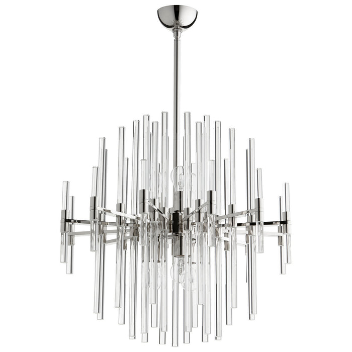 Cyan 09254 Six Light Pendant, Polished Nickel