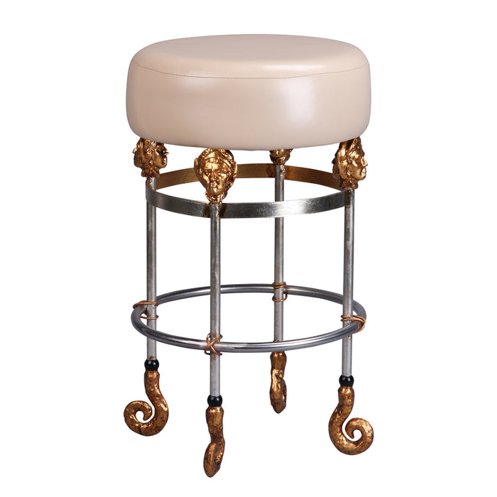 Lucas + McKearn SI1052 Bar Stool, Chrome/Gold