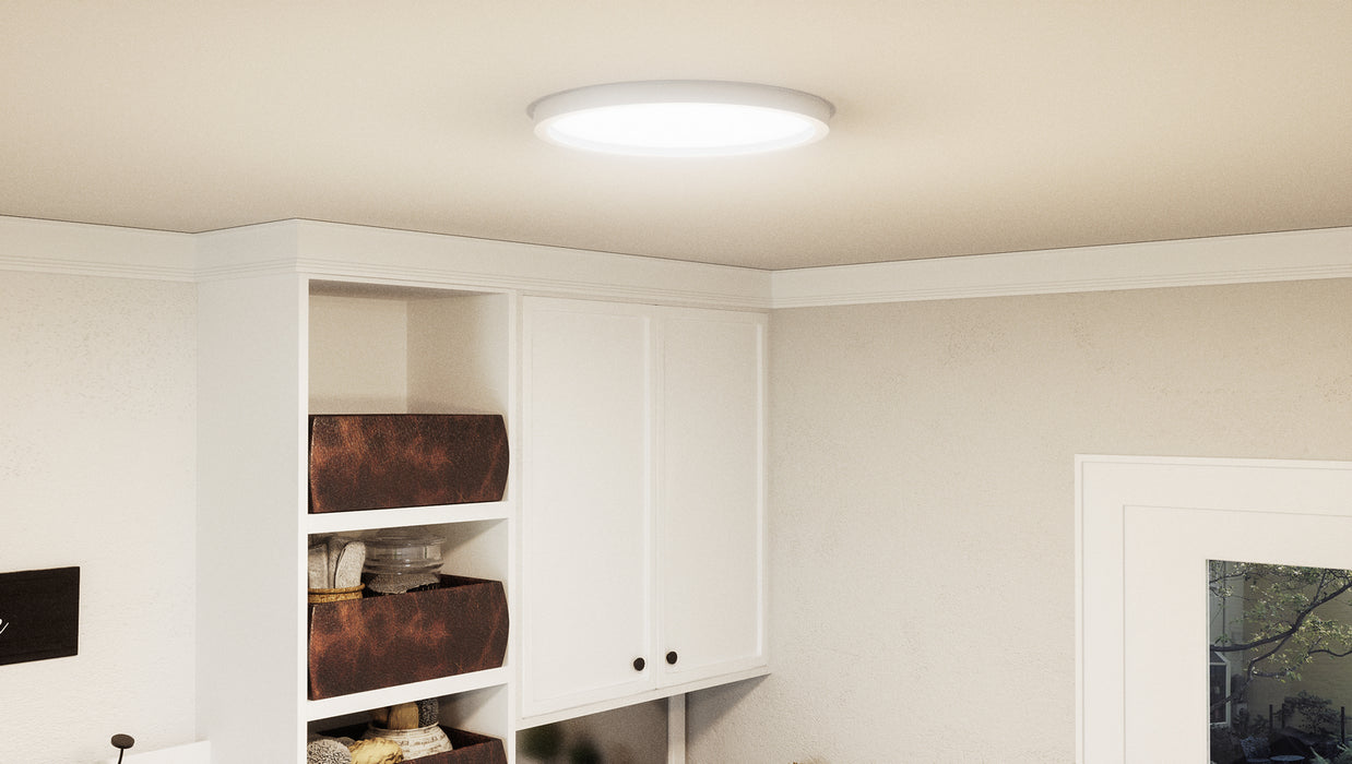 Quoizel OST1715W LED Flush Mount, Matte White