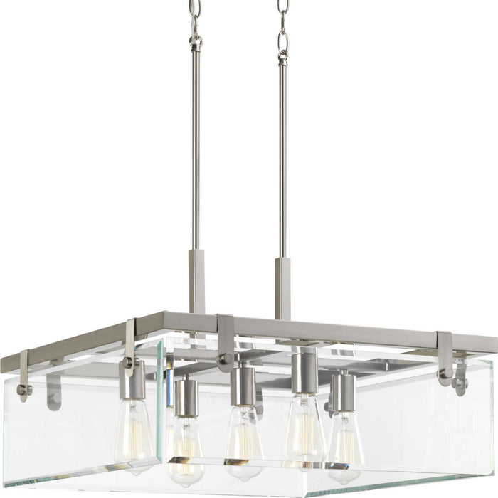 Progress Lighting P500074-009 Five Light Pendant, Brushed Nickel