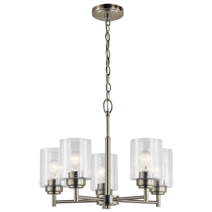 Kichler 44030NI Five Light Chandelier, Brushed Nickel