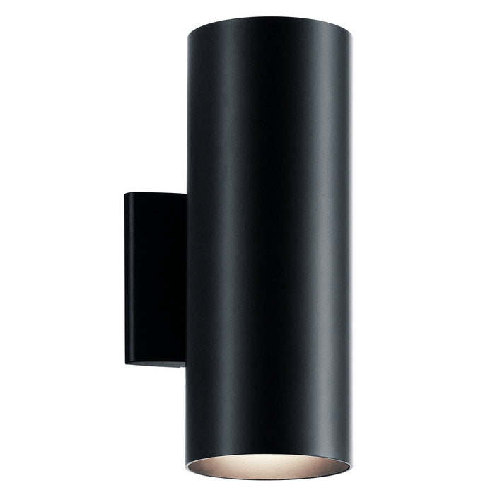 Kichler 9244BK Two Light Outdoor Wall Mount, Black