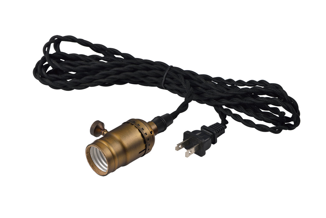 Maxim 12120BKAB One Light Pendant, Black / Antique Brass