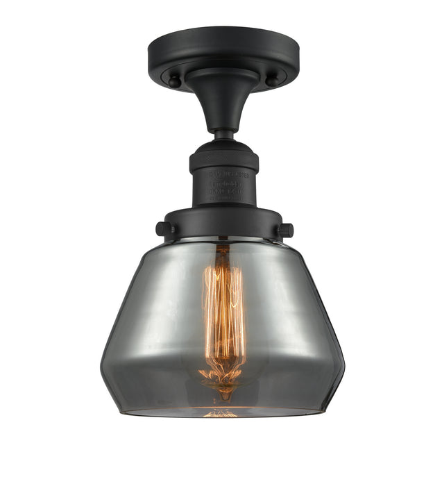 Innovations 517-1CH-BK-G173 One Light Semi-Flush Mount, Matte Black