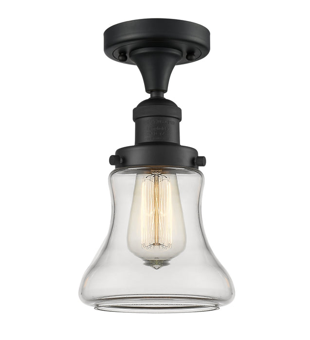 Innovations 517-1CH-BK-G192 One Light Semi-Flush Mount, Matte Black