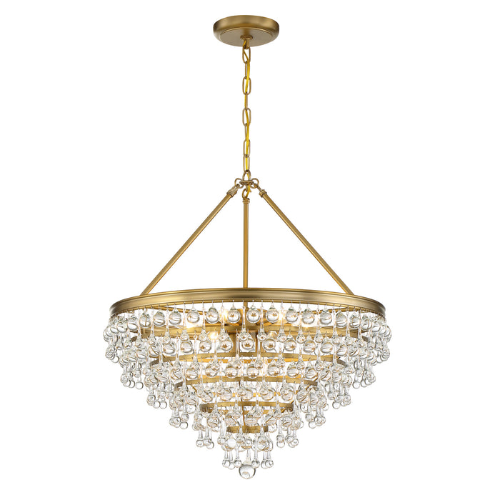 Crystorama 137-VG Eight Light Chandelier, Vibrant Gold