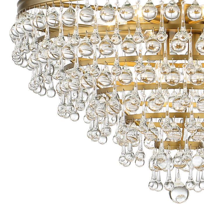 Crystorama 137-VG Eight Light Chandelier, Vibrant Gold