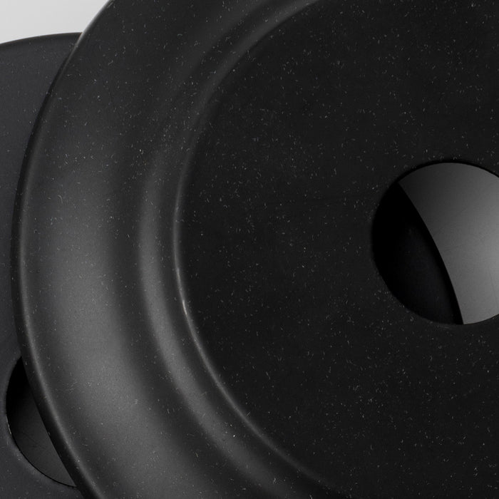 Crystorama 600-MK Three Light Flush Mount, Matte Black