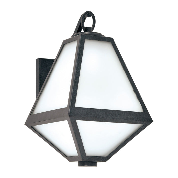 Crystorama GLA-9701-OP-BC One Light Outdoor Wall Sconce, Black Charcoal