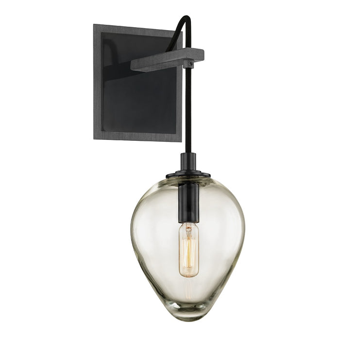 Troy Lighting B6201-GRA/BCR One Light Wall Sconce, Graphite/Black Chrome