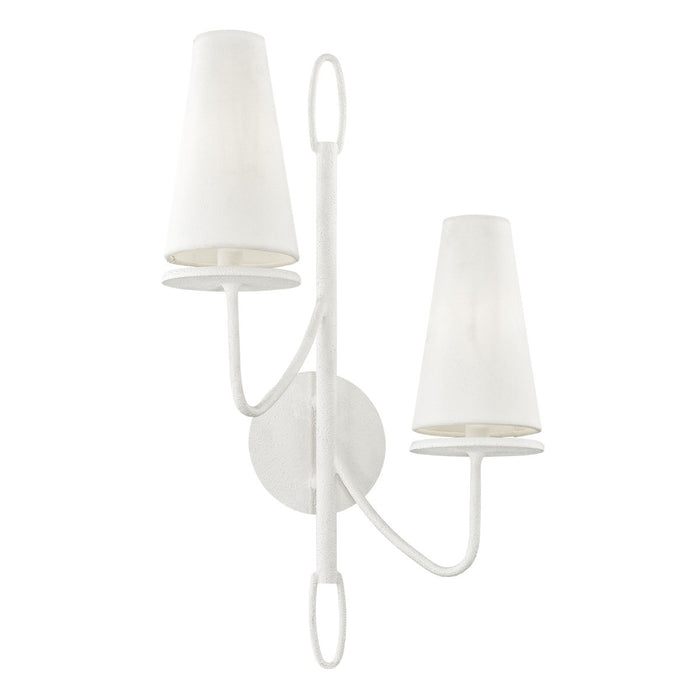 Troy Lighting B6282-GSW Two Light Wall Sconce, Gesso White
