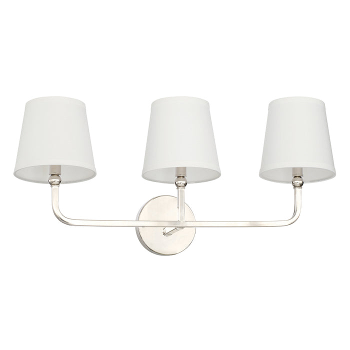Capital Lighting 119331PN-674 Three Light Vanity, Polished Nickel