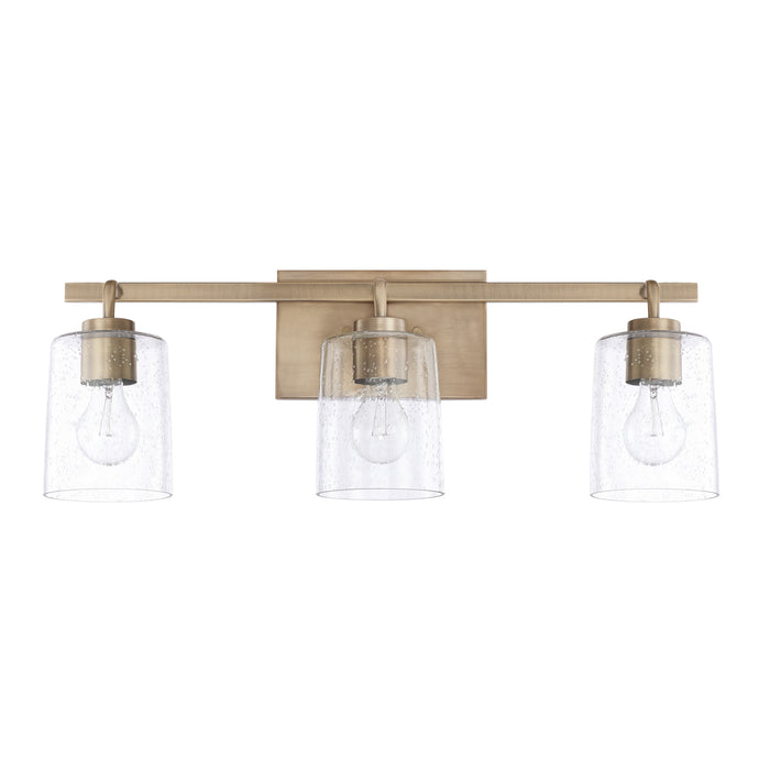 Capital Lighting 128531AD-449 Three Light Vanity, Aged Brass