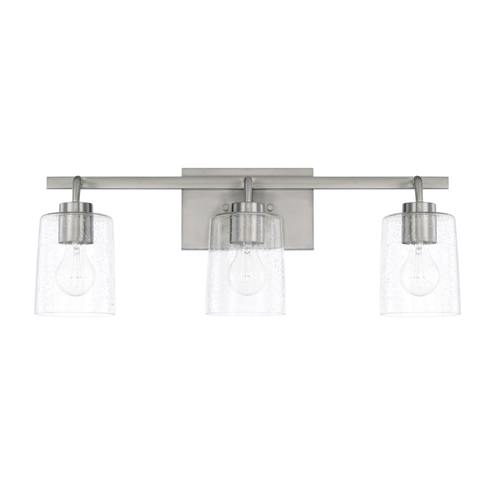 Capital Lighting 128531BN-449 Three Light Vanity, Brushed Nickel